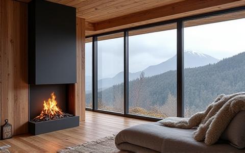 Minimalistisk hytte på fjellet